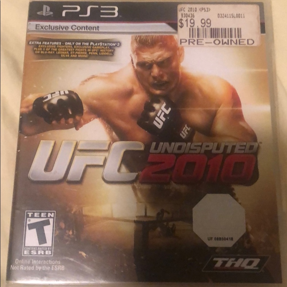 PS3 game ufc